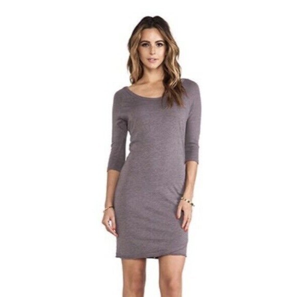 Sundry Side Ruched‎ Dress in Sunset Grey Size 1 Small - Picture 1 of 7